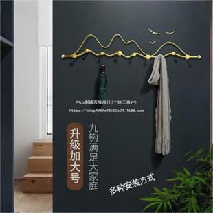 金属墙壁壁挂玄关挂 轻奢客厅门后衣帽挂钩现代墙上挂衣钩时尚