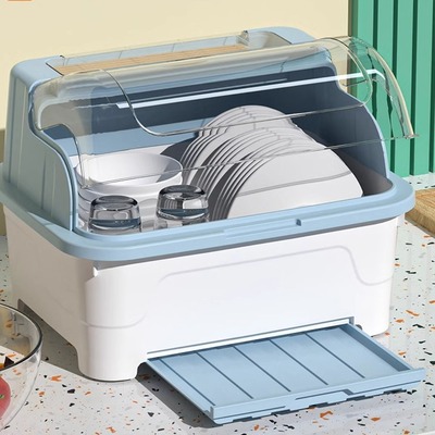 厨房沥水碗柜带盖餐具放