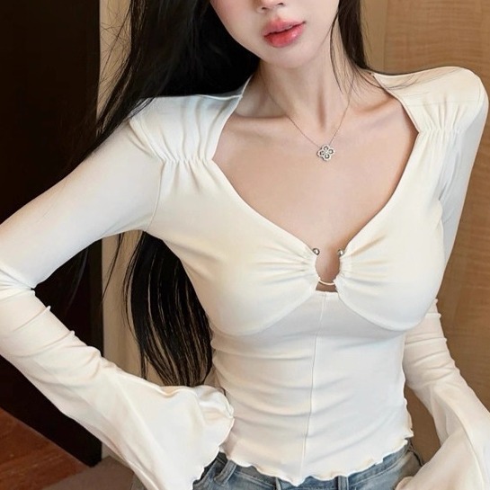 秋冬人棉磨毛保暖长袖固定胸垫