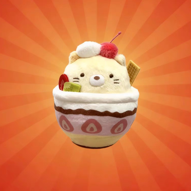 日系san-x角落生物猫咪芭菲黄猫杯挂件水果派对毛绒玩偶生日礼物,模玩/动漫/周边/娃圈三坑/桌游,动漫挂件/文具,淘宝优惠券,粉丝福利购,淘宝优惠卷