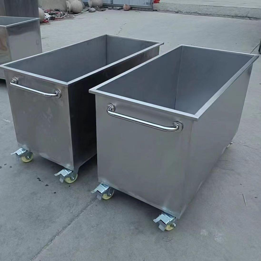 不锈钢水箱方形储水箱储物箱工业储水桶移动式手推车浸泡池卤煮桶