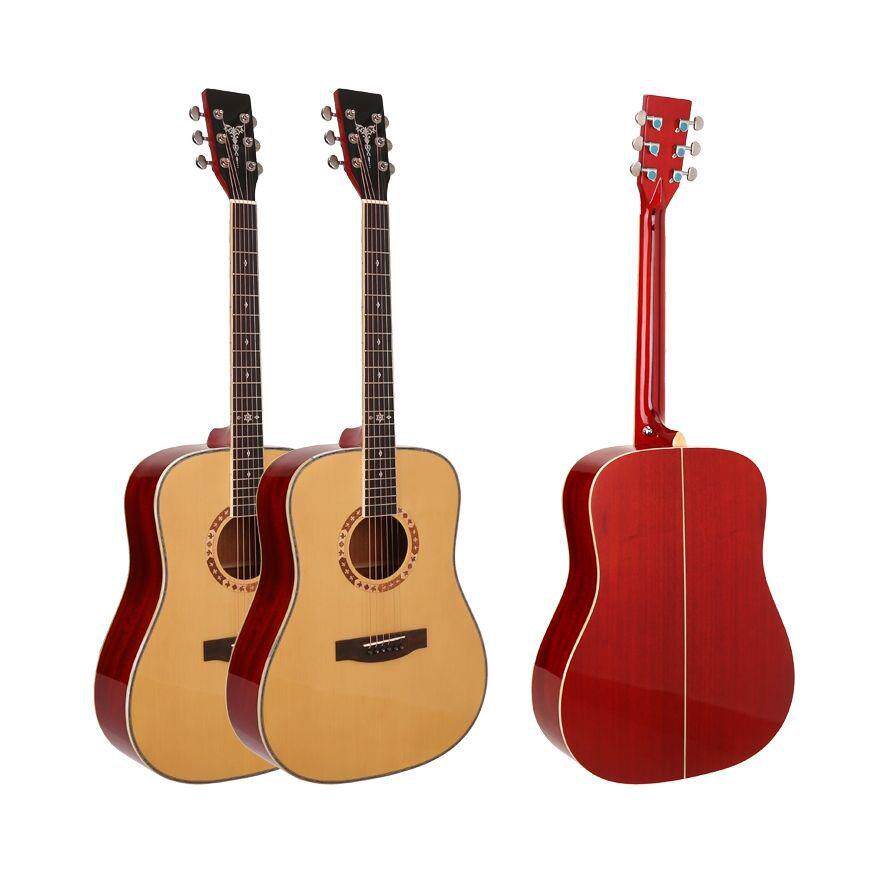 全单板41寸圆角民谣吉他亮光木吉他初学者学生新手专用男女生入门