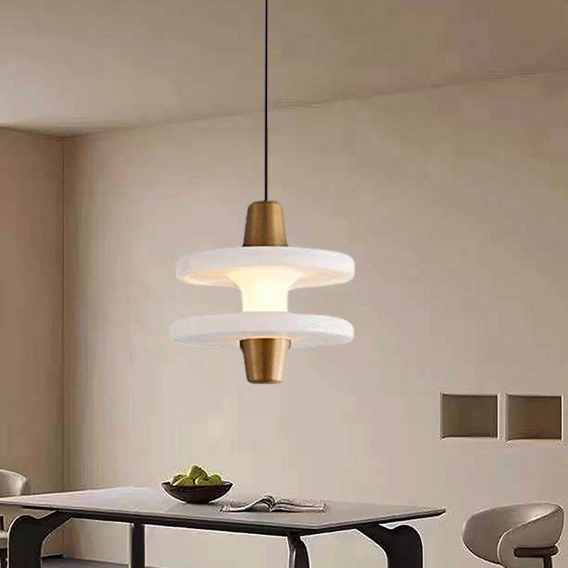 新款设计师西班牙云石吊灯现代轻奢餐厅吧台玄关灯卧室床头小吊灯