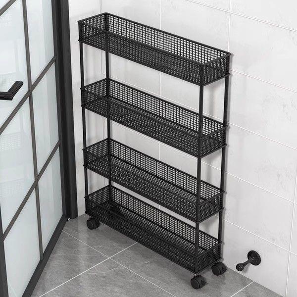 夹缝收纳柜10cm宽门后置物架卫生间浴室缝隙超窄极窄架子窄缝架