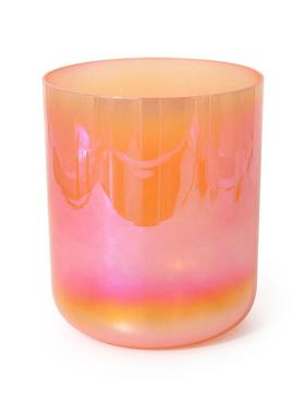 【一件起批】9英寸水晶钵432Hz唱歌碗橙色水晶颂钵疗愈冥想乐器带