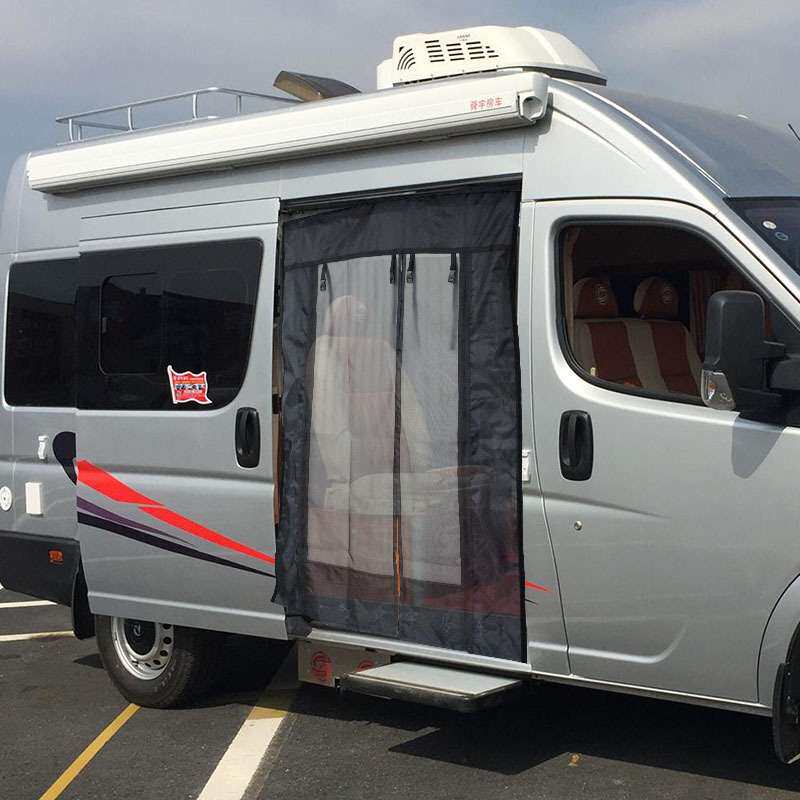 特斯林网房车防蚊昆虫门帘 露营车防晒透气全覆盖卷帘X20