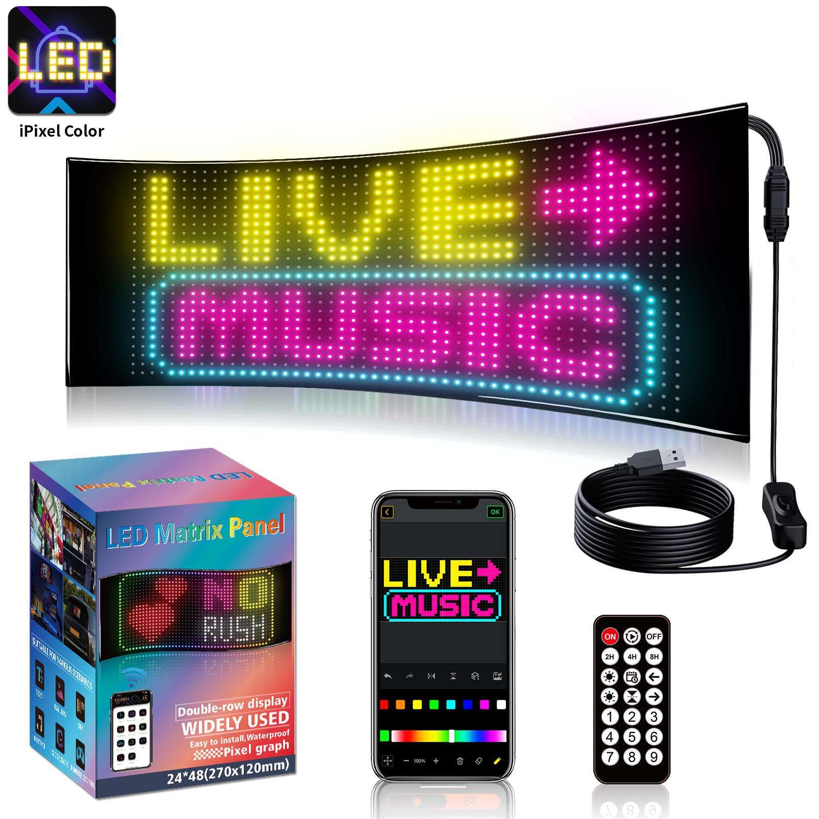 LED柔性随贴屏玻璃橱窗展示广告屏娱乐车载软屏演唱会举牌LED屏