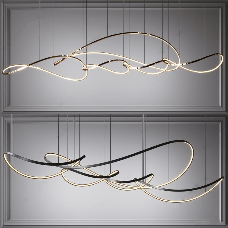 吧台现代造型展厅客厅艺术吊灯轻奢网红样板间酒店餐厅设计师前台