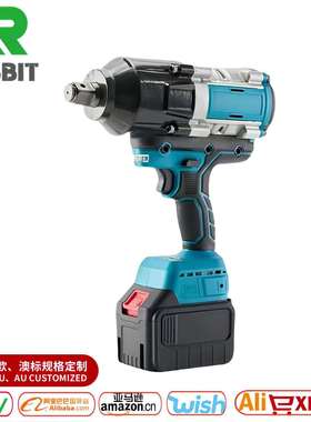 跨境工业级无刷锂电电动扳手 1800Nm大扭矩风炮架子工木工冲击扳
