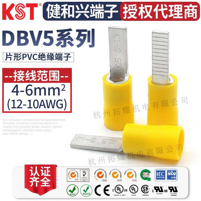 KST健和兴DBV5-10/13 DBVS5-14/18片形绝缘端子K.S端头 UL CE认证