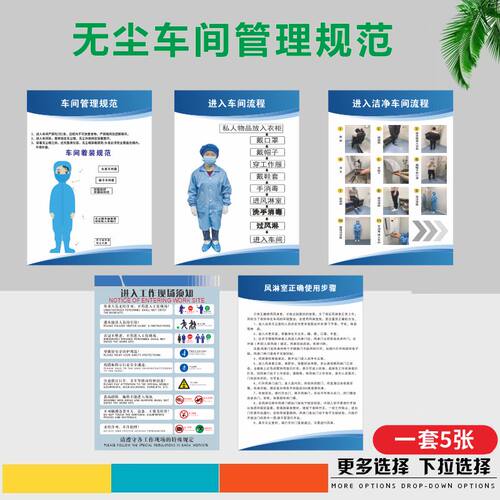 无尘车间管理规范标识牌无尘车间着装规范标识牌参观人员洁净车间