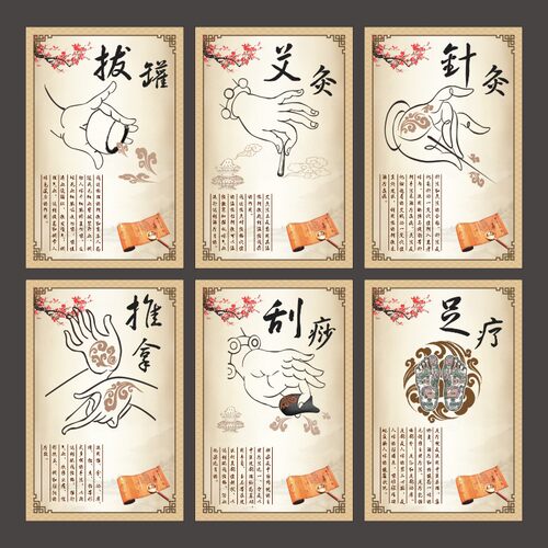 中医文化墙中草药背景墙养生馆墙面装饰针灸理疗美容院橱窗布置