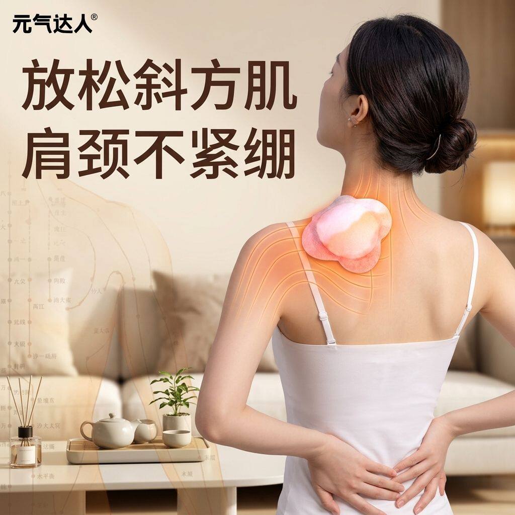 元气达人艾灸贴肩颈热敷贴宝妈肩部艾草贴舒缓斜方肌肩贴发热神器