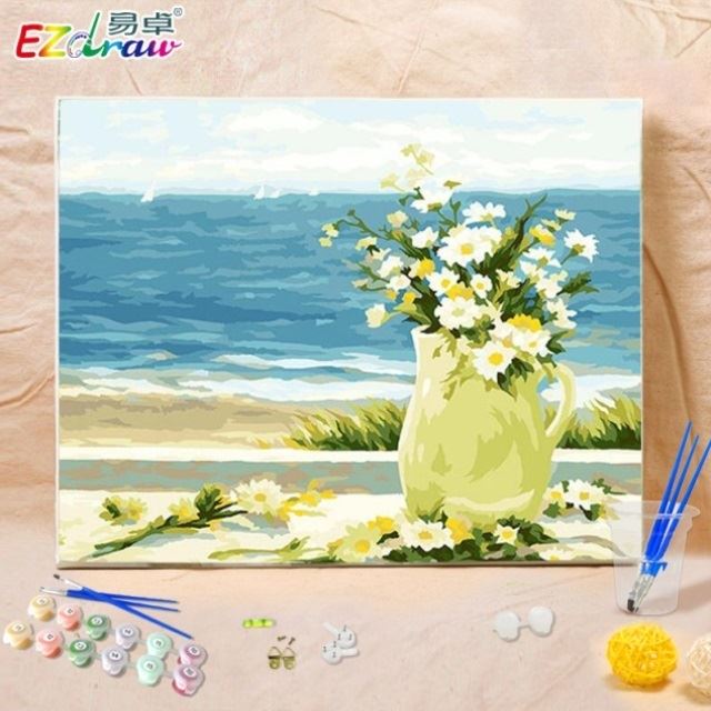 描绘画填色自绘填充mdiy礼物装饰画抽象减压生日手工画客厅涂色