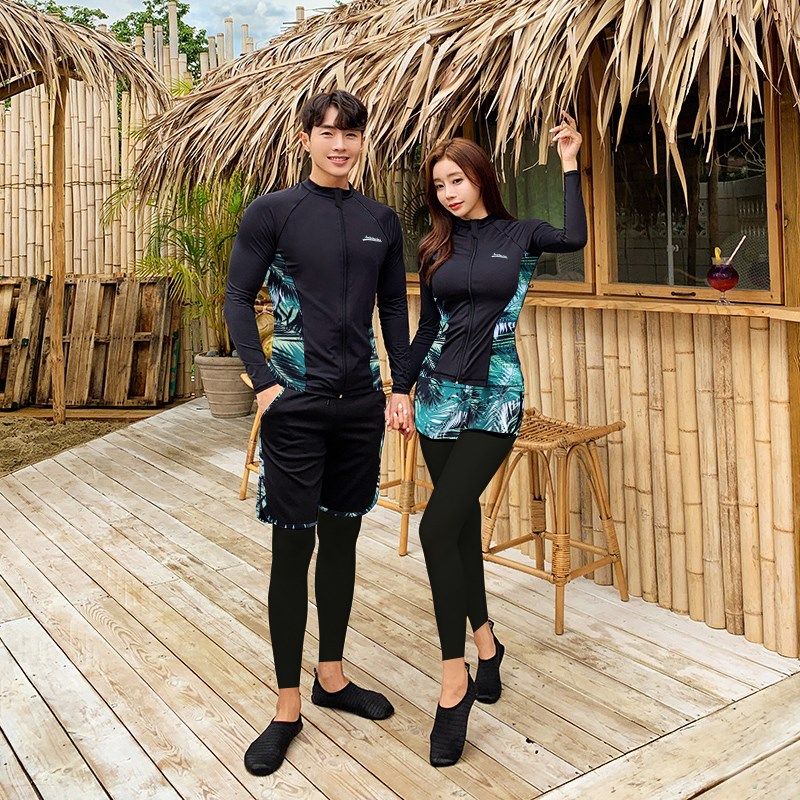 韩国防晒速干潜水服女情侣泳衣男分体长袖长裤冲浪水母衣2025新款