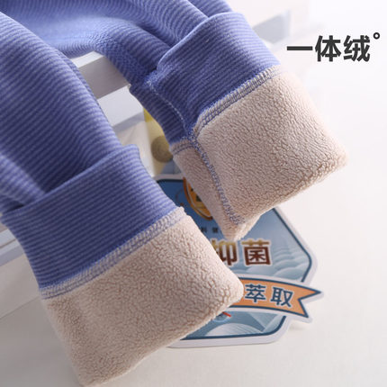 儿童保暖裤加绒加厚一体绒宝宝男C童裤子绒裤内穿打底裤外穿秋冬