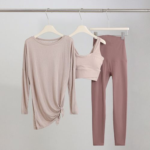 孕妇瑜伽服套装女长袖宽松运动上衣2025春夏季新款孕期普拉提健身