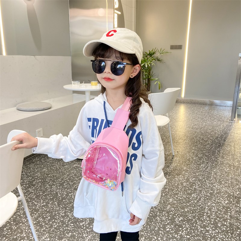 童趣流沙慵e懒风包包小女孩斜挎包儿童可爱胸包休闲宝宝手机包沙