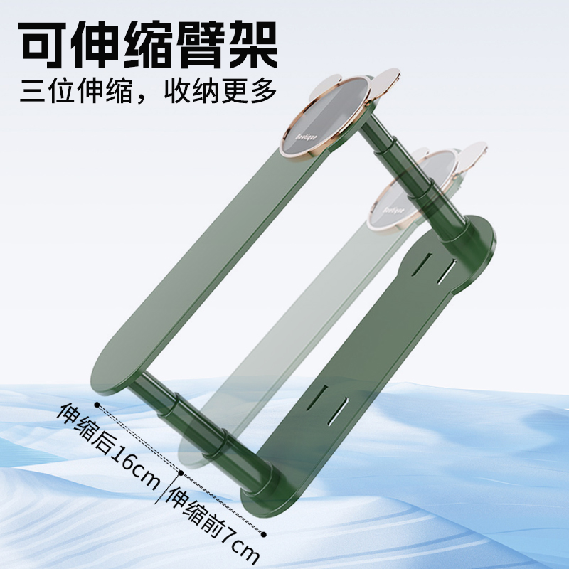 阳台衣架收纳神器免打孔晾衣架挂杆伸缩壁挂墙上挂衣收纳架置物架