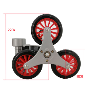 拉杆车配件地板行李架拖板橡胶轮支架铸铝底板折叠三角爬楼支架