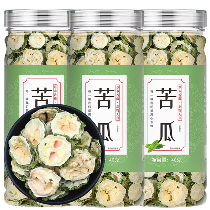 苦瓜茶原味苦瓜干片苦瓜茶泡水喝的新货养生花茶农家苦瓜干片茶