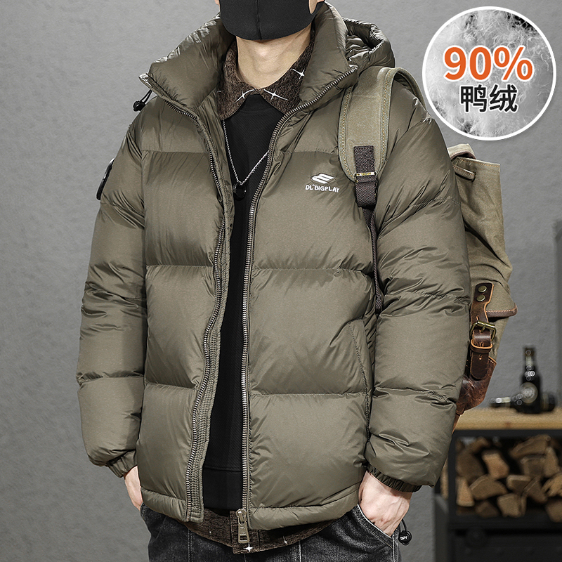 依郎酷90%鸭绒连帽羽绒服