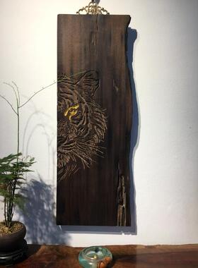 书房茶室玄关木雕装饰画新中式