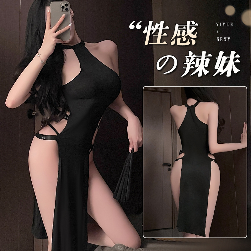 性感纯欲新款修身黑色连衣裙辣妹塑身包臀裙子紧身御姐蕾丝套装女