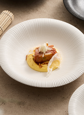 DISI西餐家用餐盘轻奢牛排盘高级盘子感陶瓷菜盘创意平盘浅盘圆盘