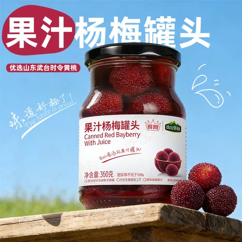 绿山果园果汁杨梅罐头新鲜大果