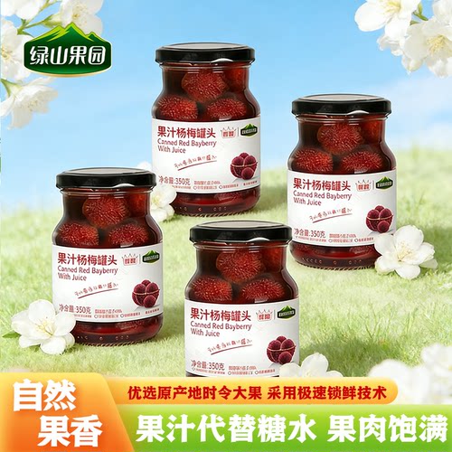 绿山果园果汁杨梅罐头无防腐剂