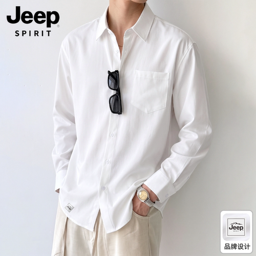 JEEP品牌大码宽松休闲衬衣伴郎服