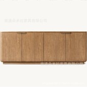 RH美乡村复式 储物柜收纳柜 古木餐边柜入户玄关实柜家用