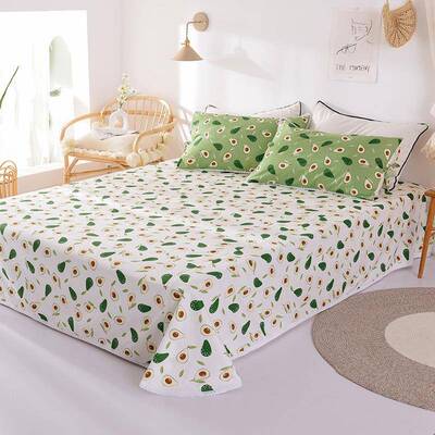 跨件境斜纹纯棉田园碎EH110150花件床笠四小套活性全棉床单4套
