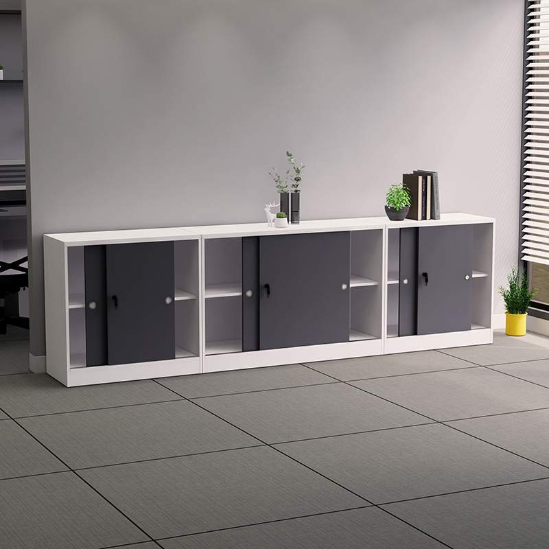 办公室置物柜矮柜落地文件柜茶水柜打印机储物柜边柜隔断柜收纳