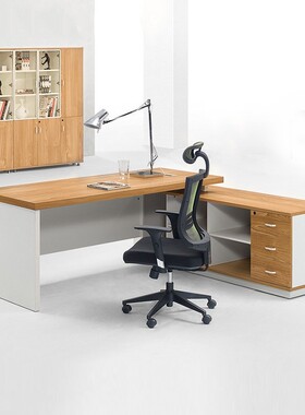 人福JPK州老板总桌简裁约现代办公具单主家管经理桌老板办公桌