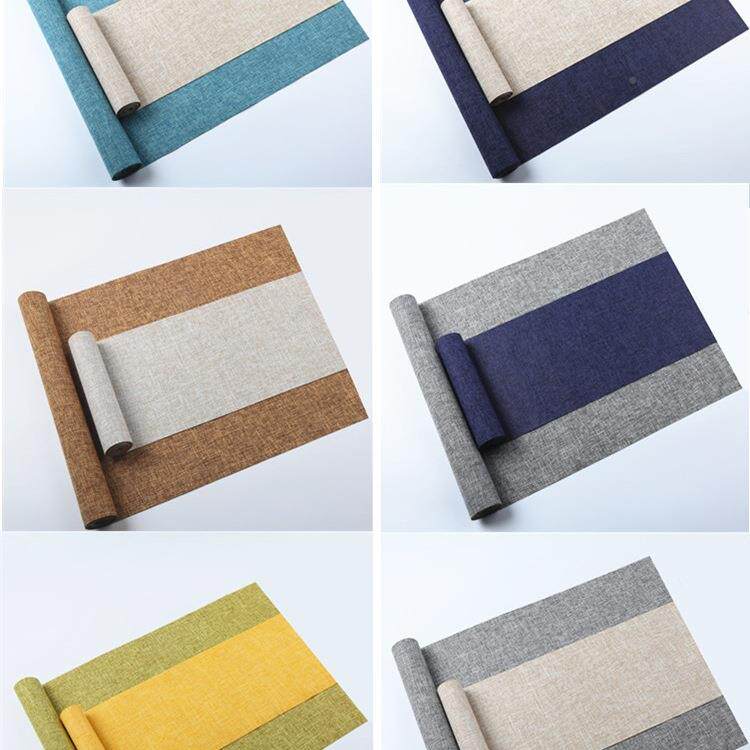 桌旗装中式禅意防F9675SS6水茶茶席现代简约麻纹布艺干垫泡茶旗套