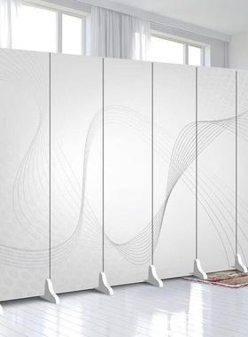 纯白色屏风AL101832隔断约现代室进门公司LOO办公简遮挡移动折叠