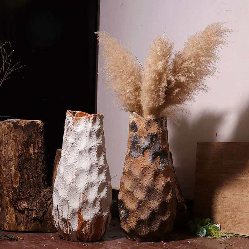 景镇花器ZMH古瓷家居时尚德落地花瓶陶插花摆件客厅装饰复花插水