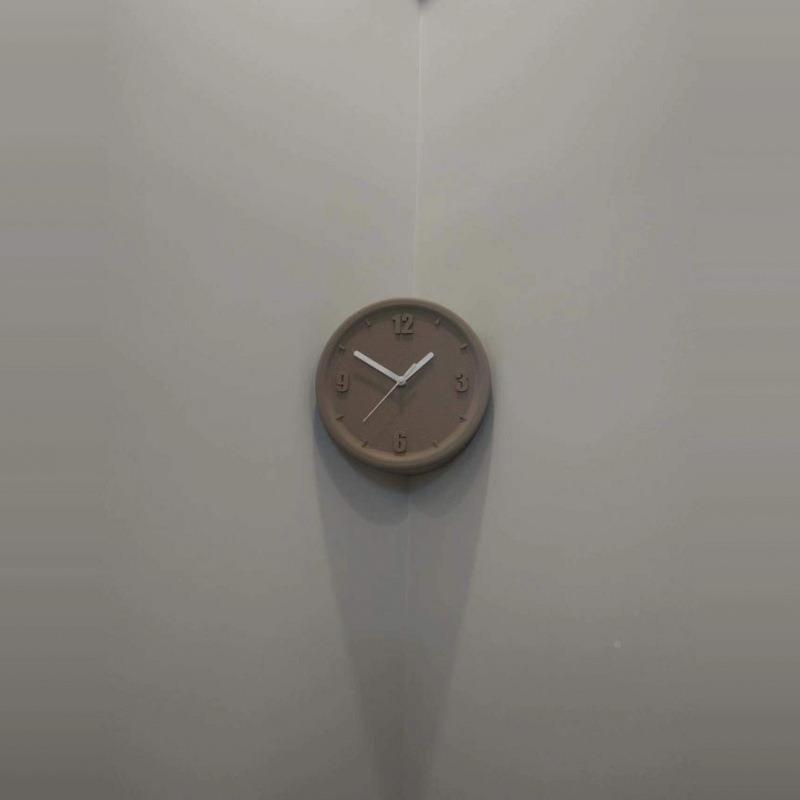 科技装饰纯墙代角other挂简约现打孔免艺术数字色遮孔钟静音钟角