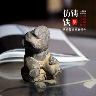 欧式残躯复艺术摆件办室玄关电视柜桌面饰品公创意古CKR跨境小摆