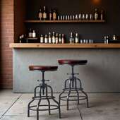 厂铁家直销工业创风意艺吧anti 212台椅酒椅吧餐厅实木座可升降酒