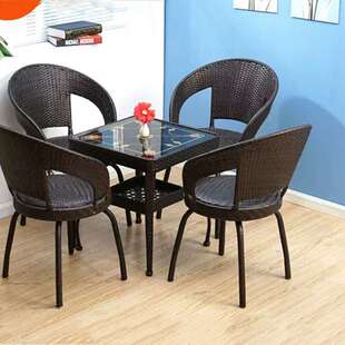 阳三台桌椅藤椅茶几五套客件厅外户外600休闲家具组合室藤编套装