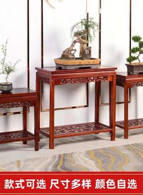 实木小形茶几新中式长方客厅木雕花奢桌整轻装榆简约沙ZG-66270发
