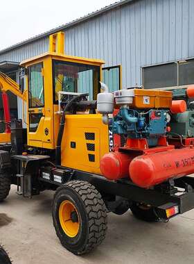 小型液压公波路打机装式VFR形梁桩护栏打桩机载公路打桩设备