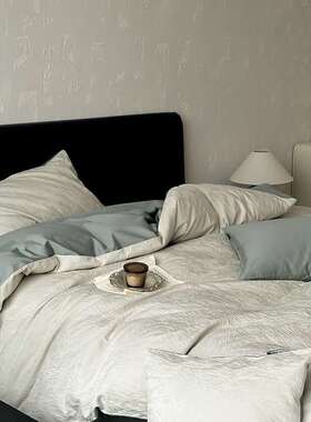 1PZ172400S全四被件套轻奢贡缎长绒床棉纯棉床上用品提花套单床笠