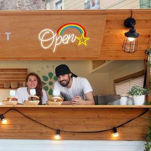 跨境背发光字告牌亚外克力户你门头招牌迷树脂字不广锈钢发光字