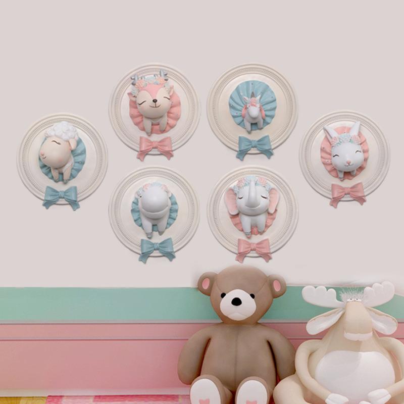 然见卡通动物体客厅儿童房儿园墙面装饰创意家幼居壁立RDA9A0饰悠