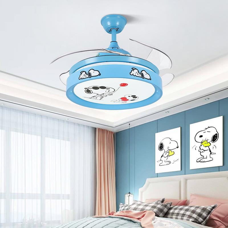 儿童风扇灯卡通电扇约家用卧室童灯餐厅小吊扇AH-7221扇简隐儿形