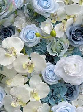 婚庆仿真玫瑰花ZKZ墙居背工景装饰花网红打卡拍照道家具假花艺品